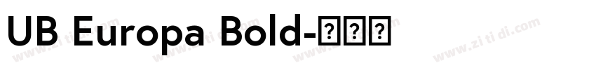 UB Europa Bold字体转换